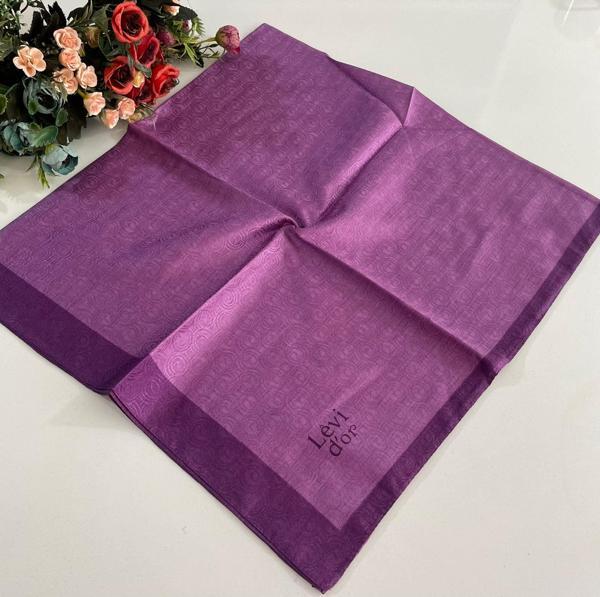 Levidor Premium Monogram Eşarp Fuşya-Mor GX0213 - Image 1