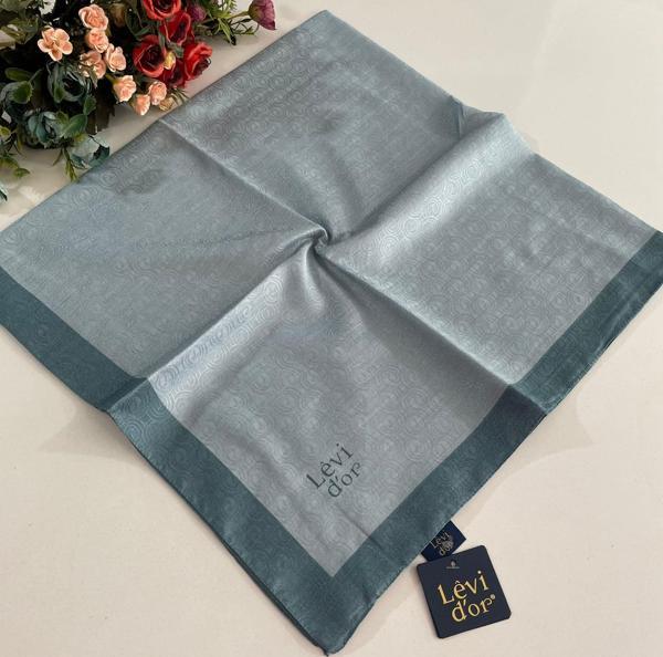 Levidor Premium Monogram Eşarp Su Yeşili-Mint GX0214 - Image 1