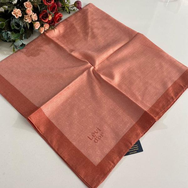 Levidor Premium Monogram Eşarp Nar Çiçeği GX0227 - Image 1