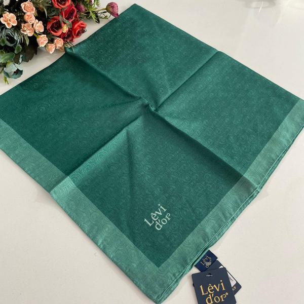Levidor Premium Monogram Eşarp Koyu Yeşil GX0223 - Image 1