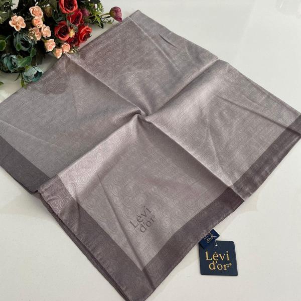 Levidor Premium Monogram Eşarp Açık Gri2 GX0215 - Image 1