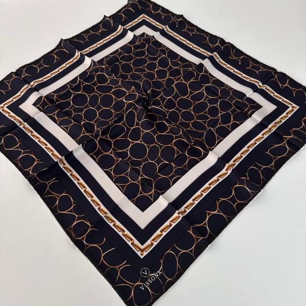Vissona Twill İpek Eşarp Lacivert IPK1605 - Image 1