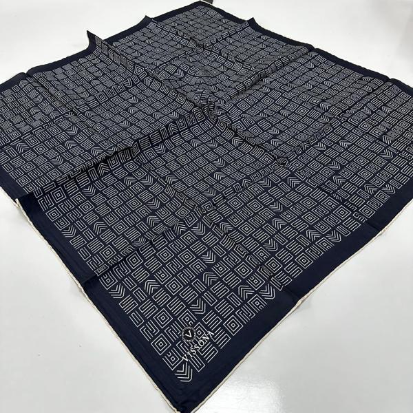 Vissona Lacivert Twill İpek Eşarp IPK6402 - Image 1