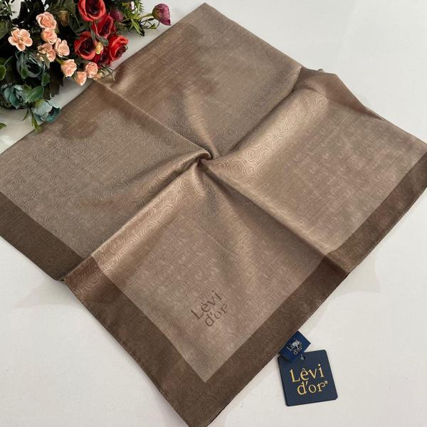 Levidor Premium Monogram Eşarp Sütlü Kahve GX0209 - Image 1