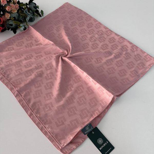 Bonjela Lüx İnci Jakarlı Pamuk Eşarp Soft Pembe JPB0716 - Image 1