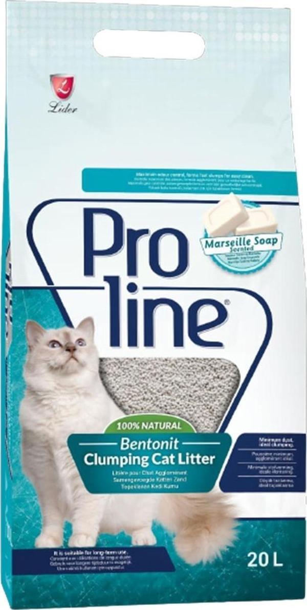 Proline Marsilya Sabunlu Topaklanan İnce Taneli 20 lt Bentonit Kedi Kumu - Image 1