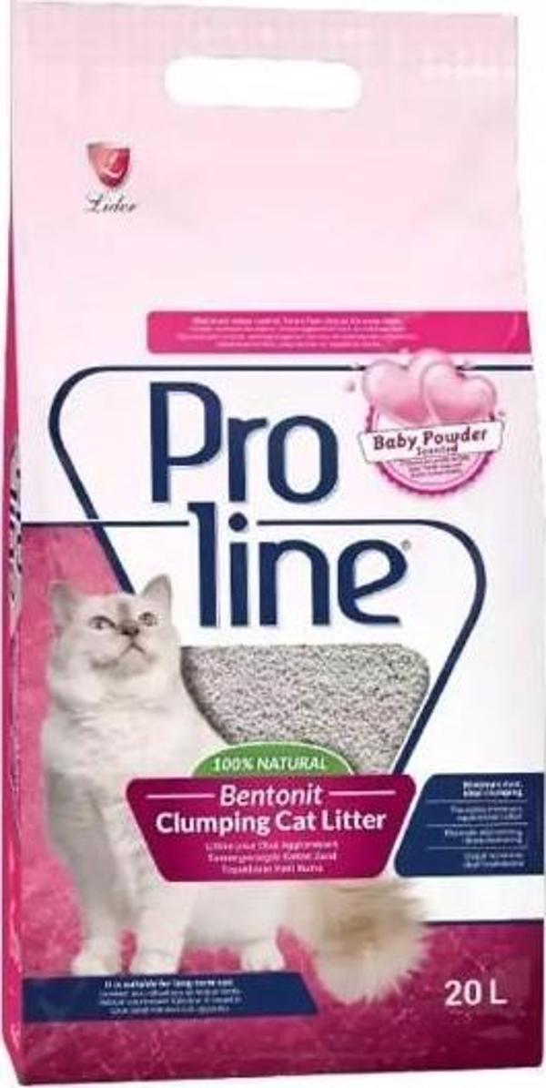 Proline Bentonit Bebek Pudralı Topaklanan İnce Taneli 20 lt Kedi Kumu - Image 1