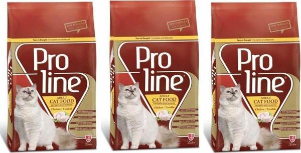 Proline Adult Cat Chicken Tavuklu Yetişkin Kedi Maması 1,5 Kg 3'lü Set - Image 1