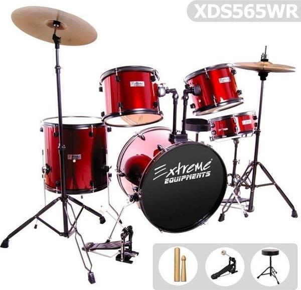 Extreme Xds565Wr Bateri Davul Seti Kırmızı  - Image 1