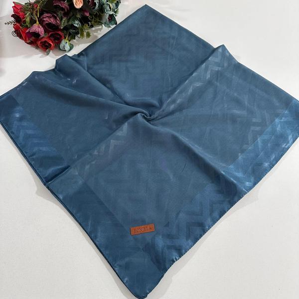 Bonjela Lento Eşarp Geometrik Desen Koyu Petrol LNT0313 - Image 1