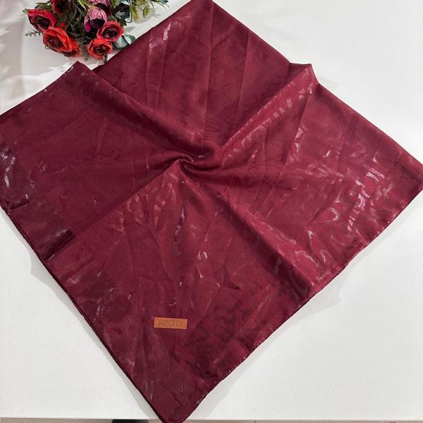 Bonjela Lento Eşarp Leopar Desen Bordo LNT0231 - Image 1