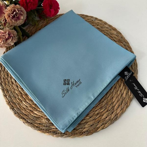 Silk Home Düz Renk Twill Eşarp Koyu Bebe Mavisi LTH0212 - Image 1
