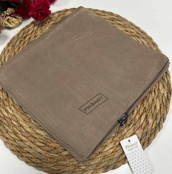 Piramit Kehribar Eşarp Koyu Mocha LTP0215 - Image 1
