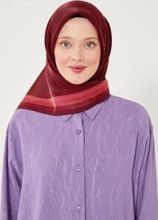 Levi'dor Kehribar Eşarp Bordo LTR0208 - Image 1
