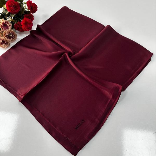 Miray Düz Kristal Eşarp Bordo LTA0531 - Image 1