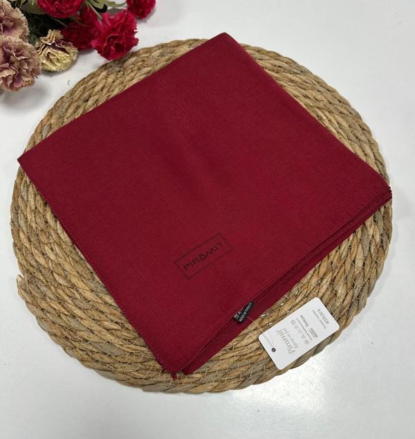 Piramit Kehribar Eşarp Koyu Kırmızı LTP0222 - Image 1