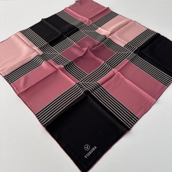 Vissona Twill İpek Eşarp Koyu Pudra IPK4101 - Image 1