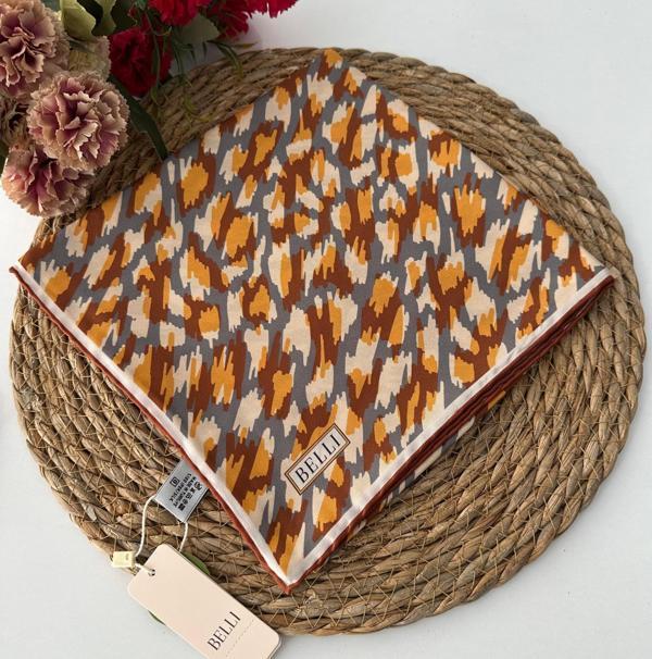BELLİ Saf Twill İpek Eşarp  Yeni Sezon Sura İpek PKX0702 - Image 1
