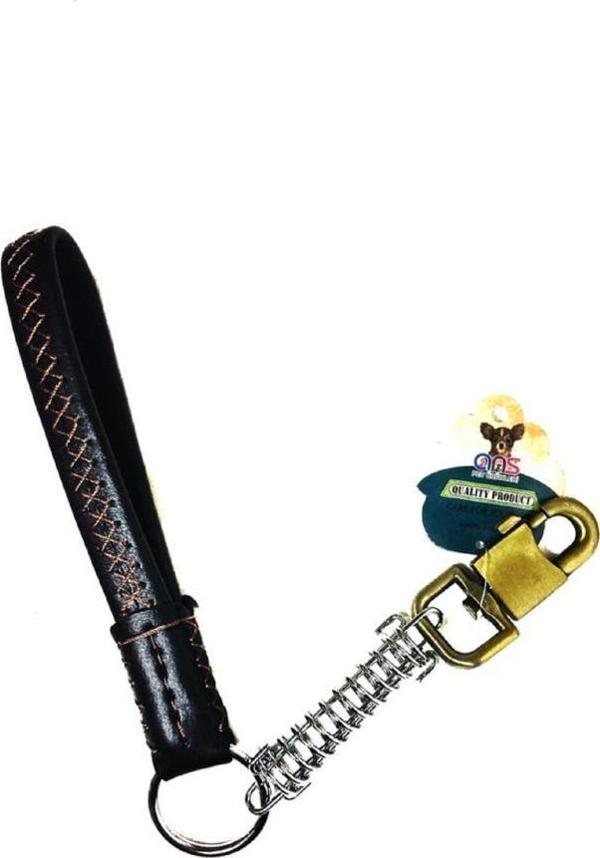 ANS 400 Deri Yaylı Köpek Gezdirme Tasması 56 cm - Image 1