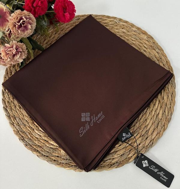 Silk Home Düz Renk Twill Eşarp Acı Kahve LTH0203 - Image 1