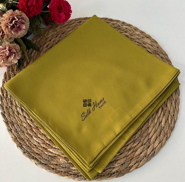 Silk Home Düz Renk Twill Eşarp Yağ Yeşili LTH0217 - Image 1