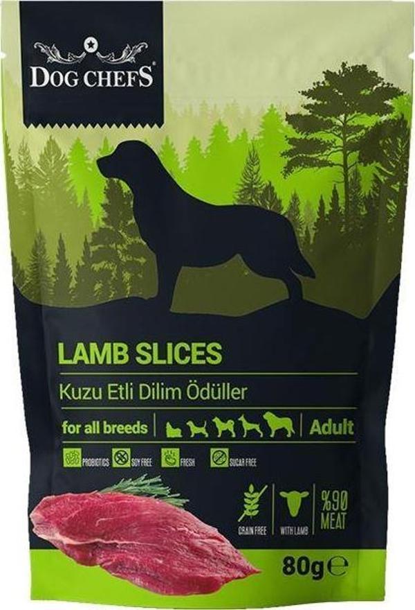Dog Chefs Lamb Slices 80 gr (Kuzu Etli Dilim Köpek Ödülü) - Image 1