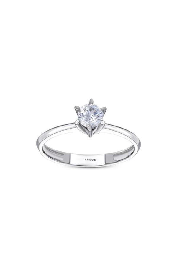 Altın Tektaş Yüzük - 14k - 1.70gr - Image 1
