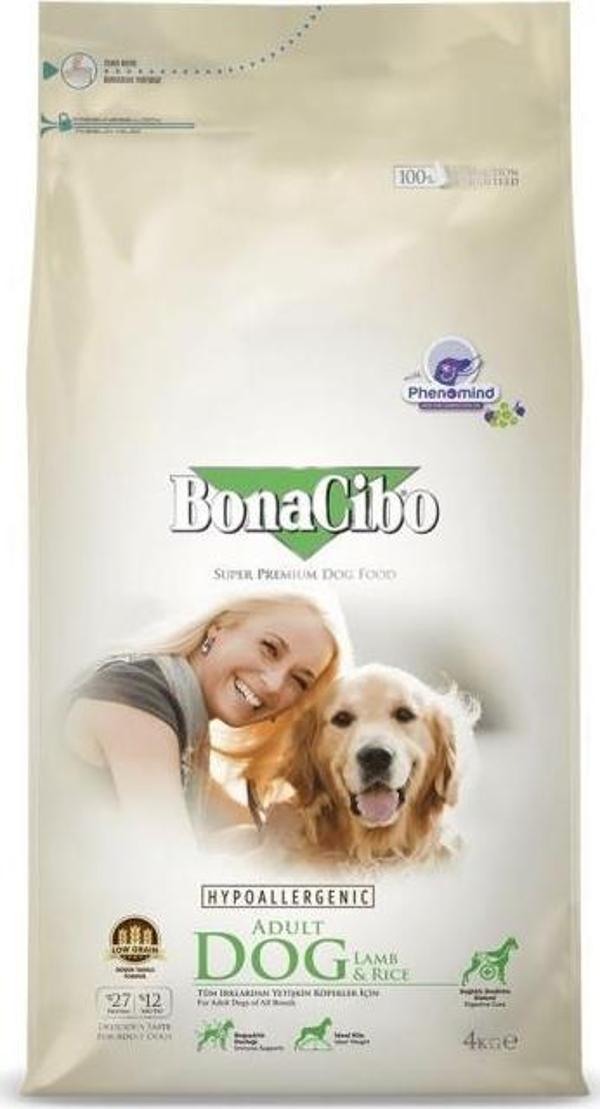 BonaCibo Adult Dog Lamb Rice Kuzu Etli Köpek Maması 4 Kg - Image 1