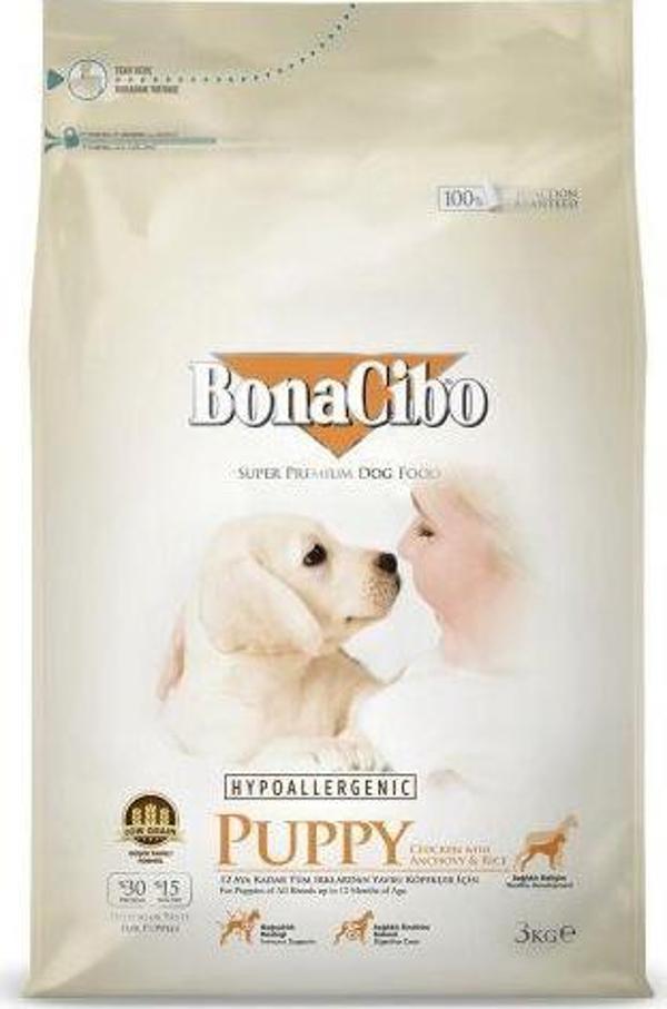 Bonacibo Puppy Tavuklu ve Balıklı Yavru Köpek Maması 3 kg - Image 1