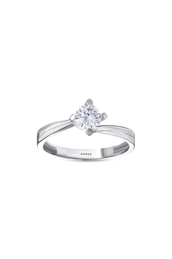 Altın Tektaş Yüzük - 14k - 2.40gr - Image 1