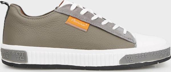 Marcomen Hakiki Deri Sneaker Erkek Ayakkabı 15215076Z1 BEYAZ-GRİ - Image 1