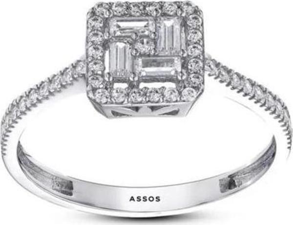 Baget Taşlı Altın Yüzük - 14k - 2.06gr - Image 1
