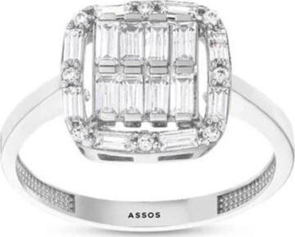 Baget Taşlı Altın Yüzük - 14k - 2.16gr - Image 1