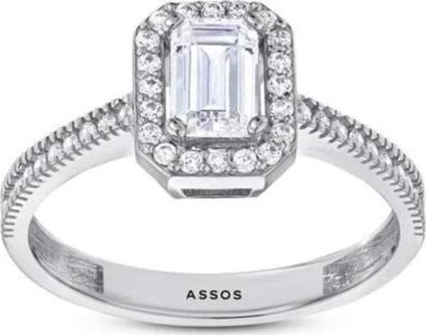 Baget Taşlı Altın Yüzük - 14k - 2.48gr - Image 1
