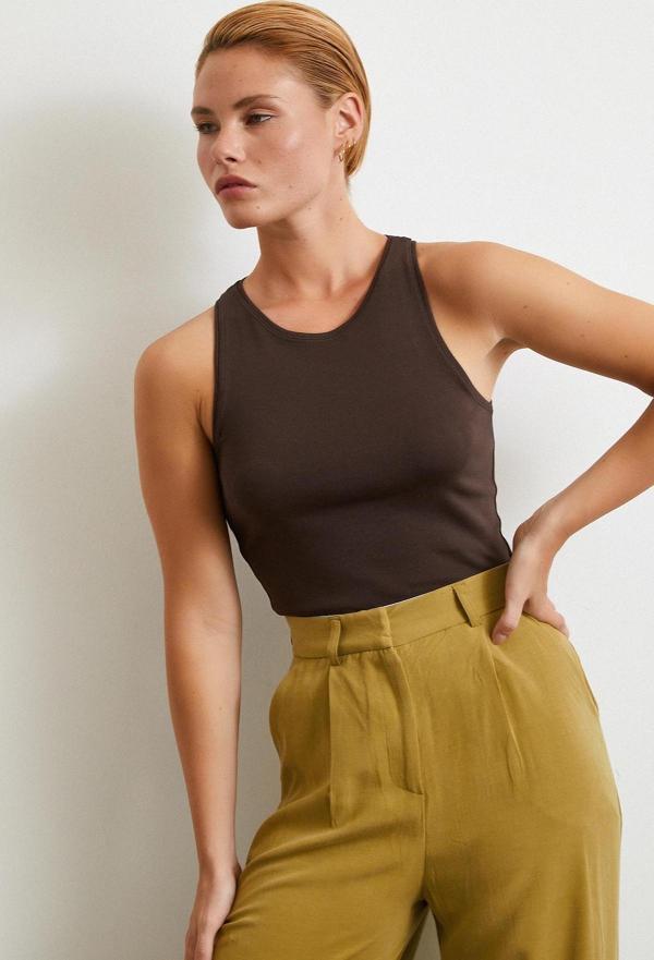 Basic Crop Top Kahve - Image 1