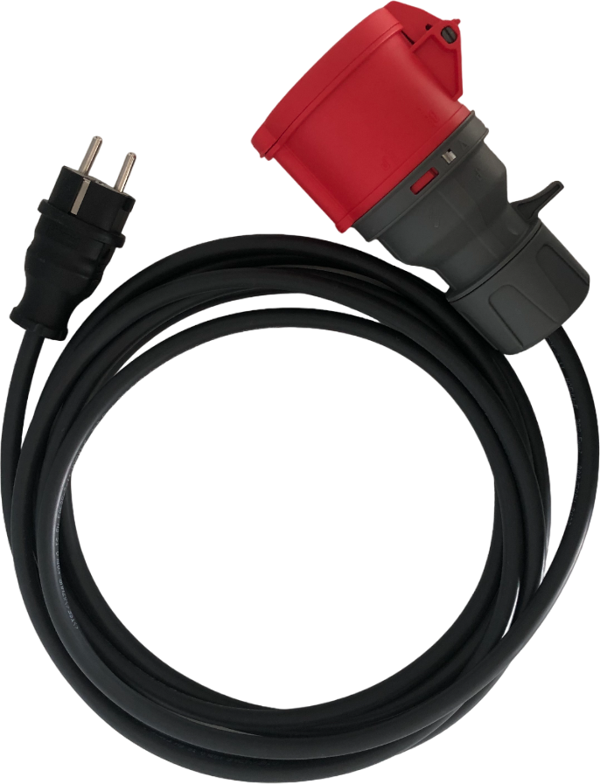 SGSTEC® Elektrikli Araç Şarj Cihazı Trifaze - Monofaze 5mt 16A Dönüştürücü Kablo - Image 1