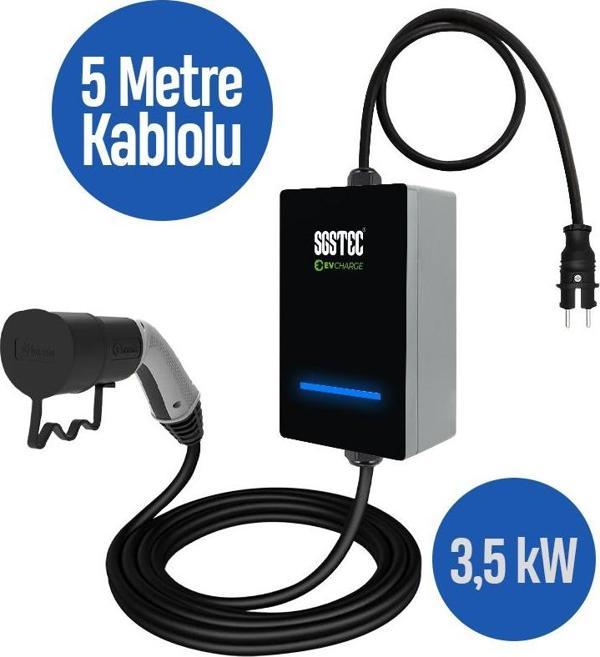SGSTEC EV 3,5kW 16A Taşınabilir Elektrikli Araç Şarj Cihazı - Image 1