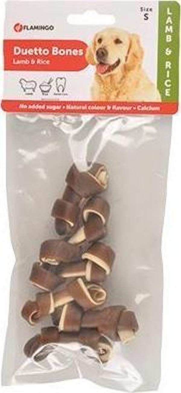 Flamingo Duetto Kuzu ve Pirinçli Köpek Ödül Kemik Small 6 lı - Image 1