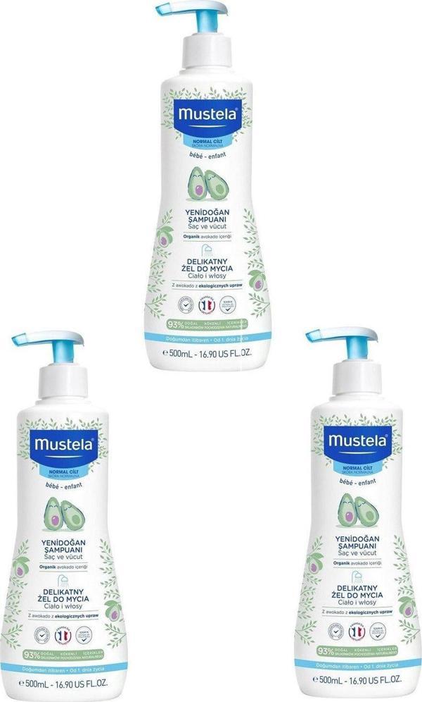 Mustela Yenidoğan Şampuanı 500Ml Normal Cilt 3'Lü - Image 1