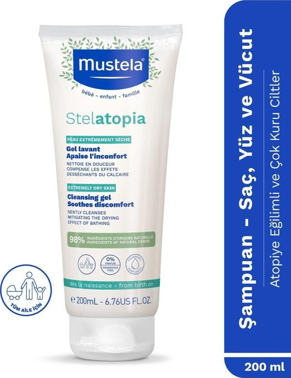 Mustela Stelatopia Çok Kuru Ciltler Için Şampuan 200 Ml - Image 1