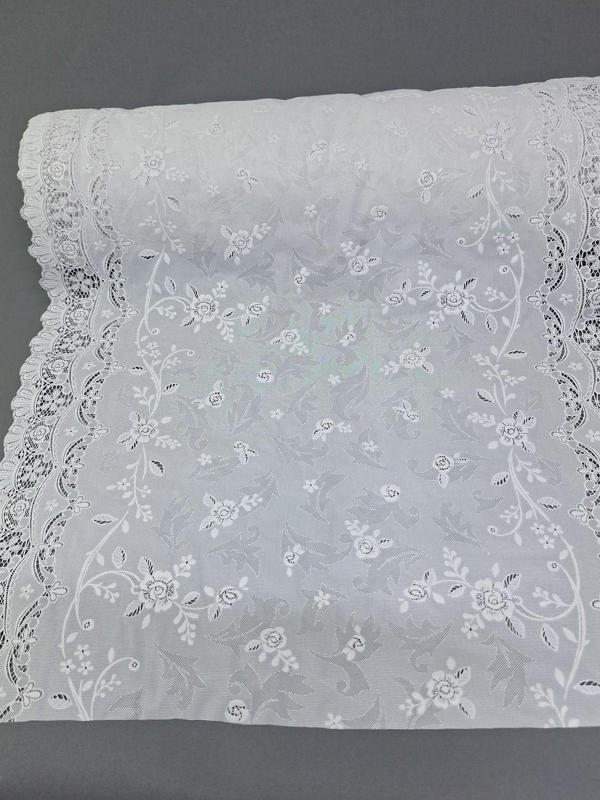 Başak Ev Tekstili Pvc Küpür Dantel Raf Ve Dolap Örtüsü Runner  (Beyaz) - Image 1