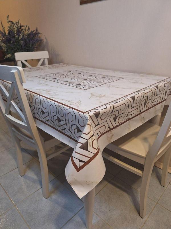 Başak Ev Tekstili Dora Pano Elyaf Tabanlı Pvc Muşamba - Desenli Silinebilir 120 X 140 Hazır Masa Örtüsü - Image 1
