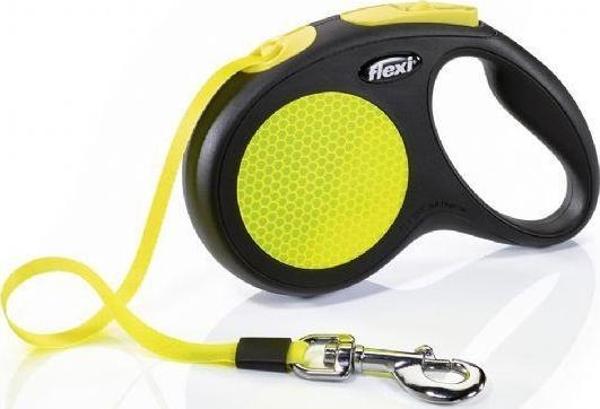 Flexi New Neon Medium Otomatik Tasma 5 Mt Şerit Sarı - Image 1