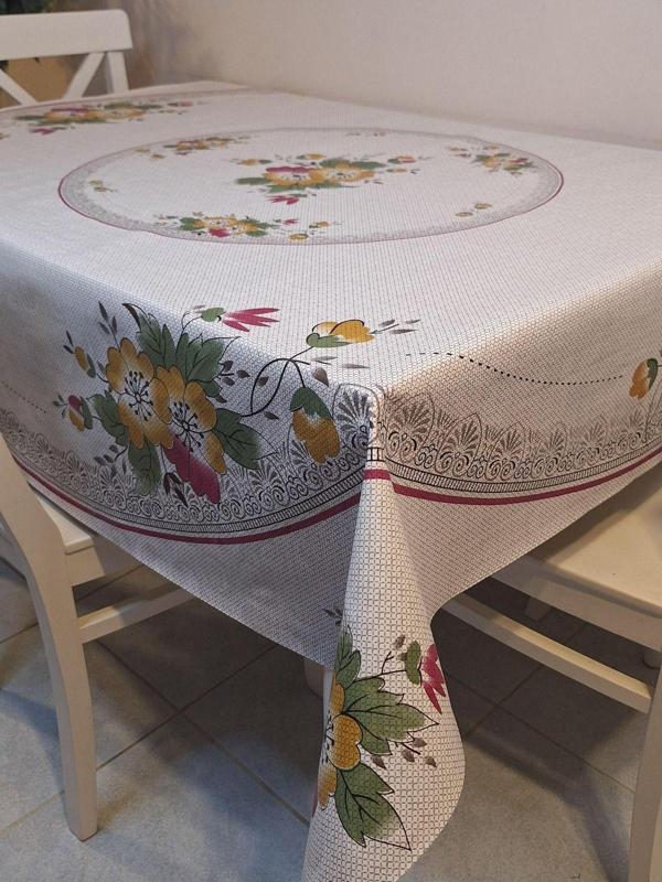 Başak Ev Tekstili Dora Pano Elyaf Tabanlı Pvc Muşamba - Desenli Silinebilir 140 X 140 Hazır Masa Örtüsü - Image 1