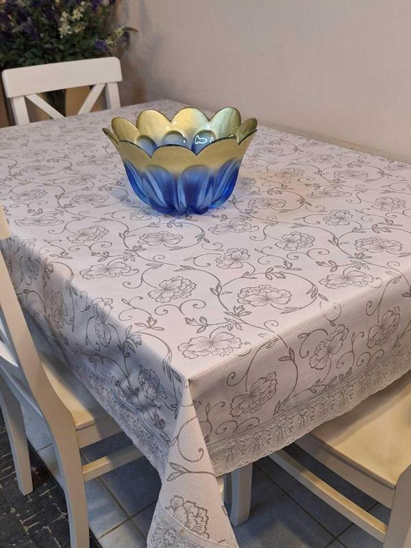 Başak Ev Tekstili Kaydırmaz Tabanlı Pvc Muşamba - Desenli Silinebilir 120 X 150 Hazır Masa Örtüsü - Image 1