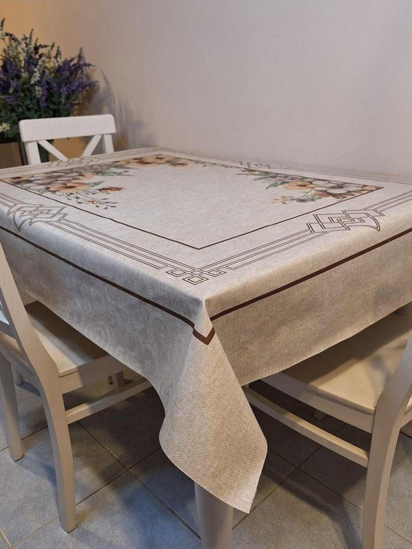 Başak Ev Tekstili Dora Pano Elyaf Tabanlı Pvc Muşamba - Desenli Silinebilir 120 X 155 Hazır Masa Örtüsü - Image 1
