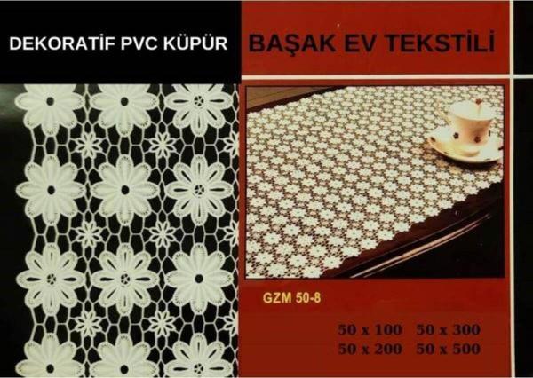 Başak Ev Tekstili Pvc Küpür Dantel Raf Ve Dolap Örtüsü Runner   Beyaz - Image 1