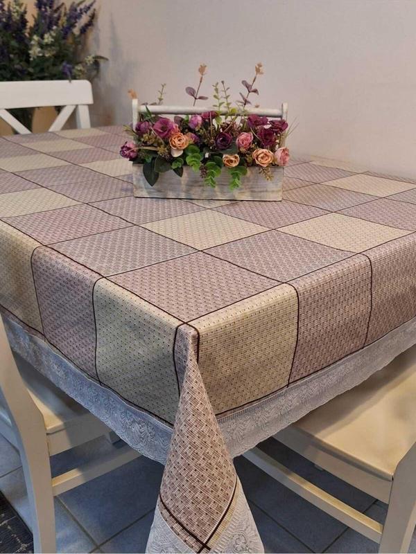 Başak Ev Tekstili Kaydırmaz Tabanlı Pvc Muşamba - Desenli Silinebilir 120 X 150 Hazır Masa Örtüsü - Image 1