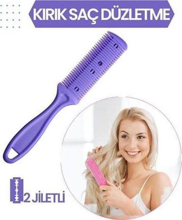 2 Jiletli Kırık Saç Düzeltme İnceltme Tarağı - Image 1