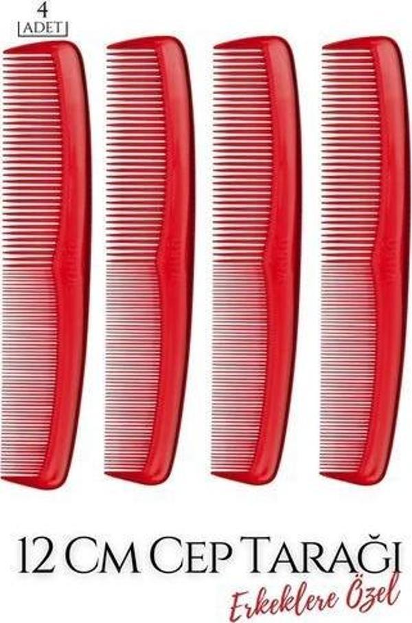 12 Cm Erkek Cep Tarağı 4 Adet - Image 1